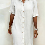 Iris - Vestido confortável estilo ganga
