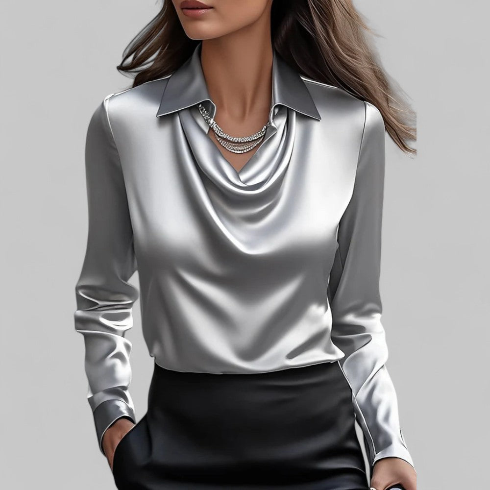 Teresa - Blusa elegante de cetim