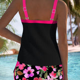 Catarina | Conjunto de Tankini Elegante em Dois Peças