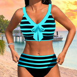 Laura | Bikini Listrado de Cintura Alta