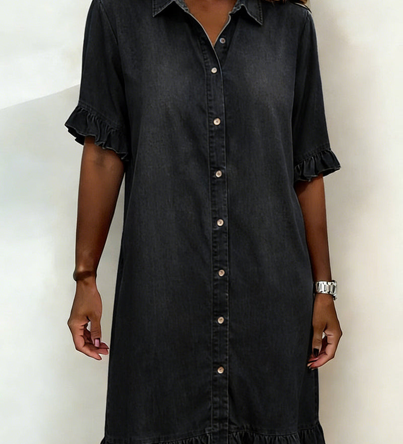 Iris - Vestido confortável estilo ganga