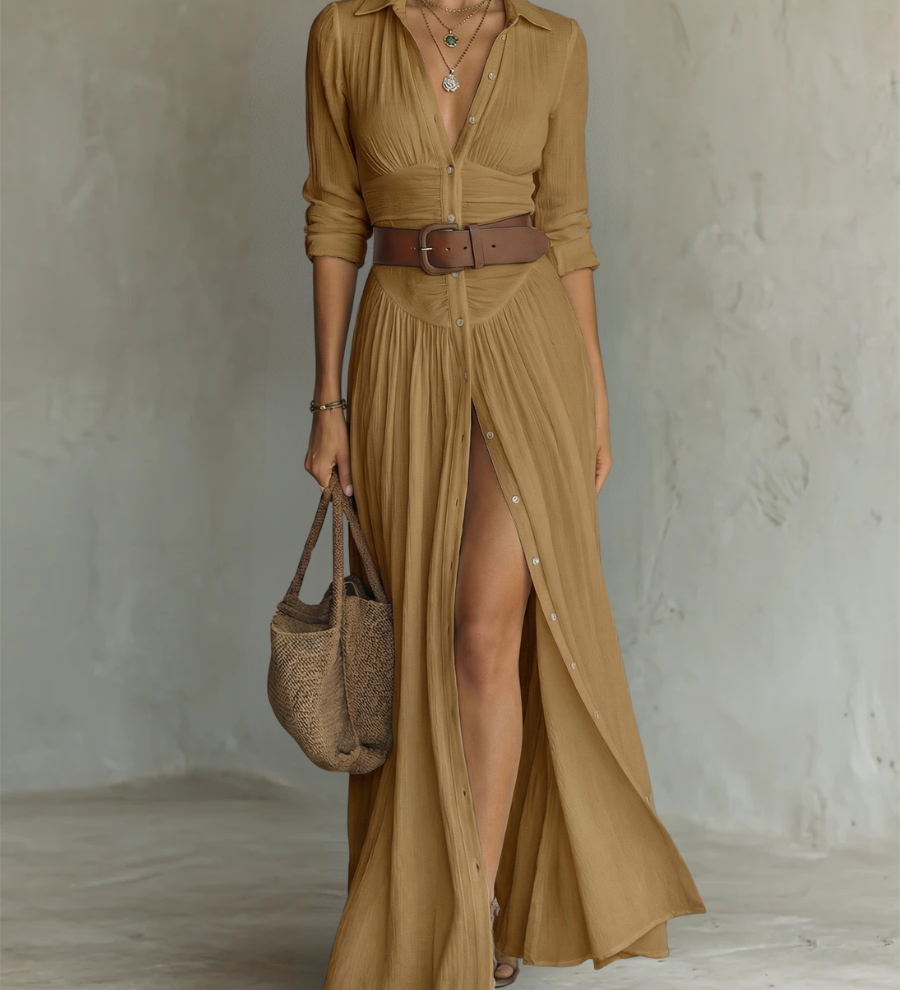 Francisca - Vestido maxi de linho