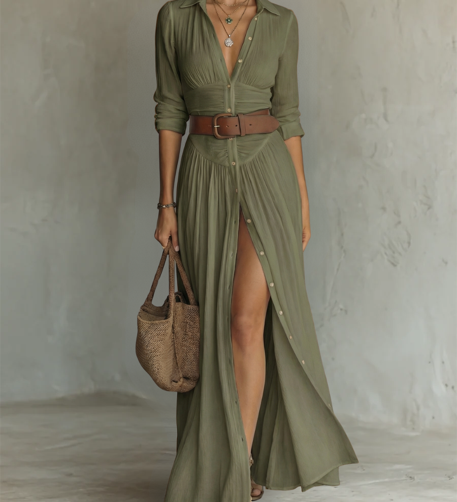 Francisca - Vestido maxi de linho