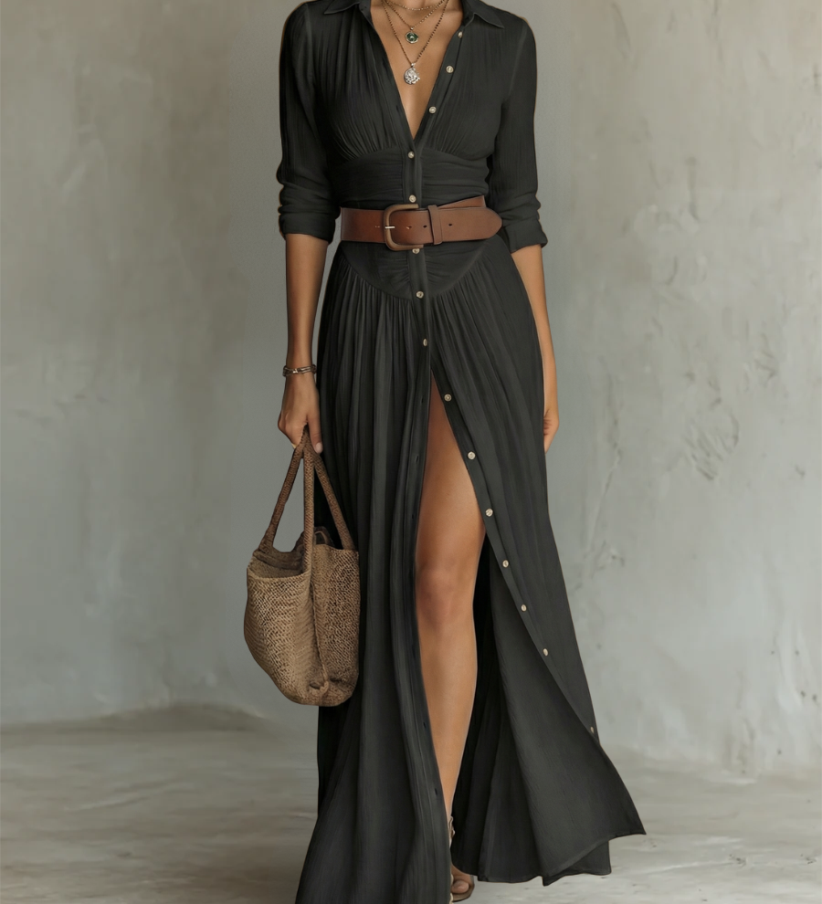 Francisca - Vestido maxi de linho