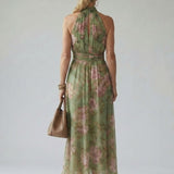Milene - Vestido Midi com Decote Halter