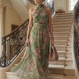 Milene - Vestido Midi com Decote Halter