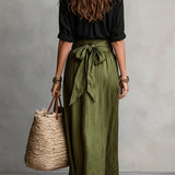 Vera - Conjunto Elegance Preto & Verde Oliva