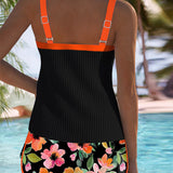 Catarina | Conjunto de Tankini Elegante em Dois Peças