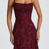 Virginia - Vestido maxi com decote em cascata