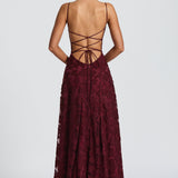 Virginia - Vestido maxi com decote em cascata