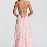 Virginia - Vestido maxi com decote em cascata