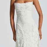 Virginia - Vestido maxi com decote em cascata