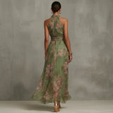 Milene - Vestido Midi com Decote Halter