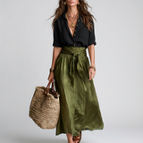 Vera - Conjunto Elegance Preto & Verde Oliva